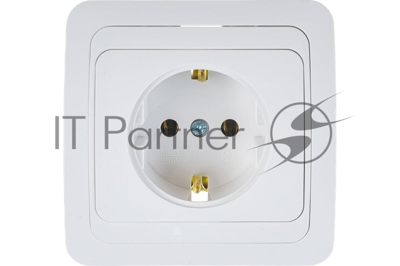 Розетка 1-м CLASSICO с заземл. 2028 бел. ASD/IN HOME 4680005959907