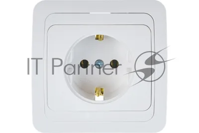 Розетка 1-м CLASSICO с заземл. 2028 бел. ASD/IN HOME 4680005959907