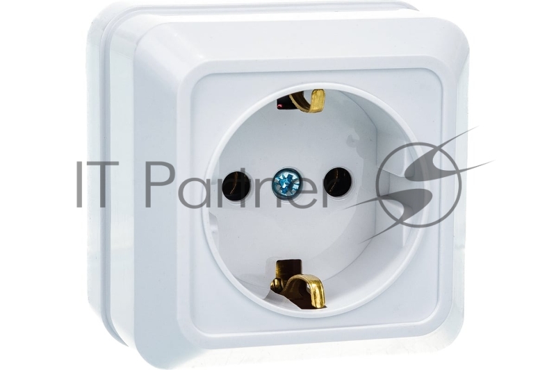 Розетка 1-м BOLLETO с заземл. накл. 7028 белый ASD/IN HOME 4680005959792