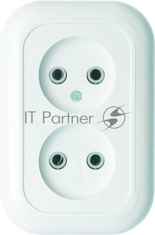 Розетка Кунцево-Электро 2-м СП Валентина 10А IP20 РС10-393 белый
