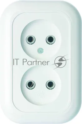 Розетка Кунцево-Электро 2-м СП Валентина 10А IP20 РС10-393 белый