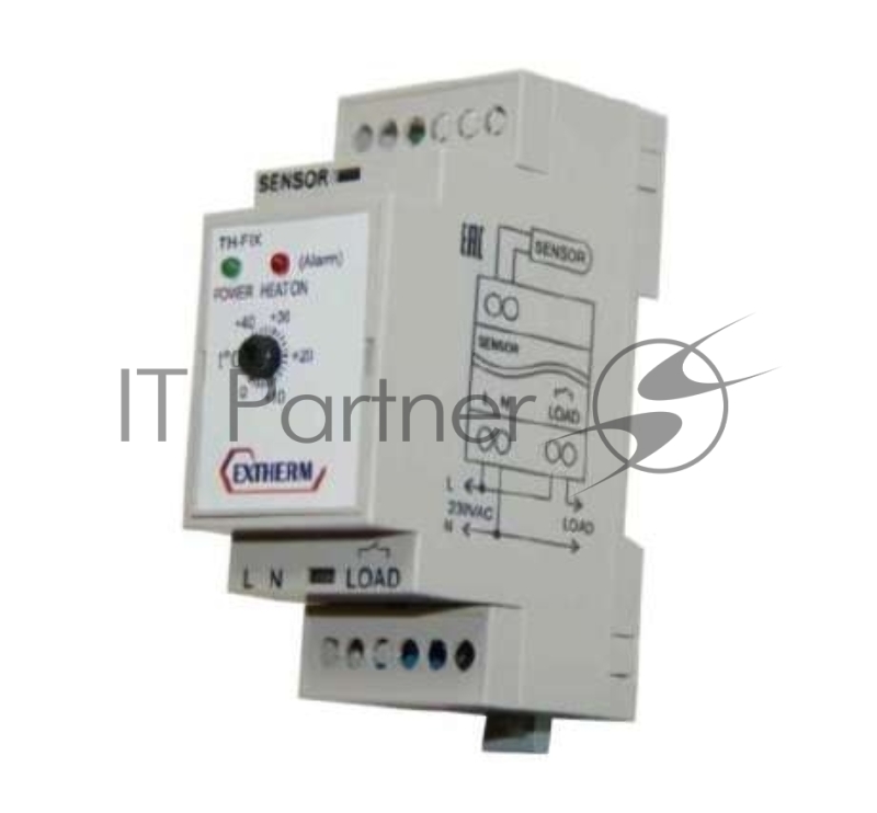 Термостат мех. для площадок; грунта; пола 16А на DIN-рейку Extherm Th-fix