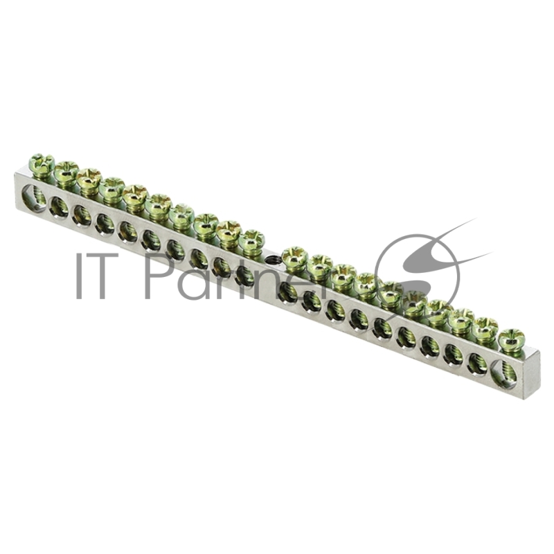 Шина PEN "ноль-земля" 6х9 20 отв. никель крепеж по центру PROxima EKF sn1-63-20