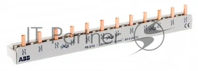 Разводка шинная 3ф PS3/12(PIN) 63A ABB 2CDL230001R1012