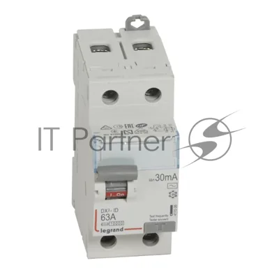 Выключатель дифференциального тока (УЗО) 2п 63А 30мА тип AC DX3 Leg 411506