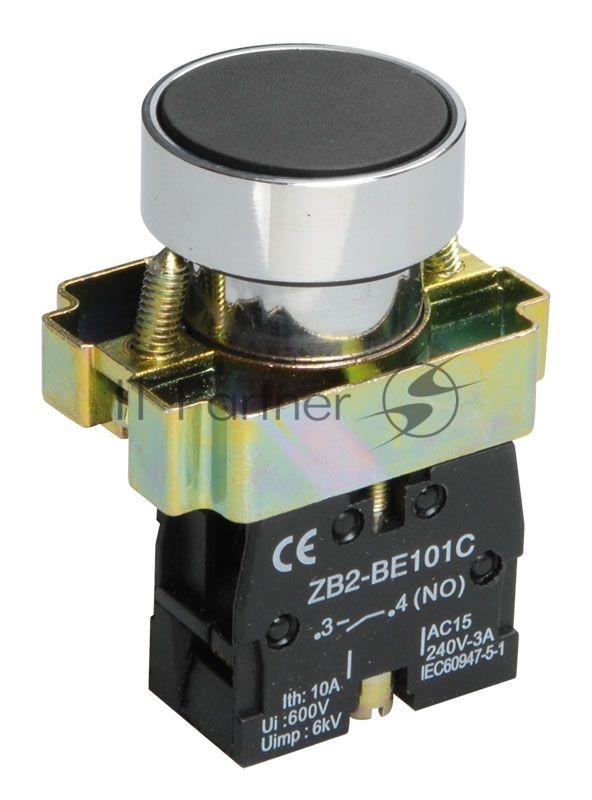 Кнопка LAY5-BA21 без подсветки черный 1з IEK BBT60-BA-K02