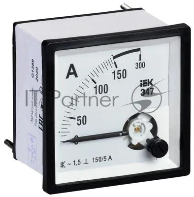Амперметр Э47 72х72мм 150/5А кл. точн. 1.5 IEK IPA10-6-0150-E