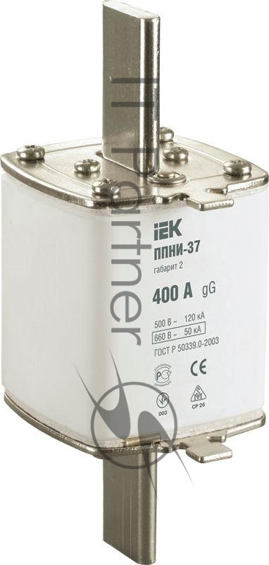 Вставка плавкая ППНИ-37 400А габарит 2 IEK DPP40-400