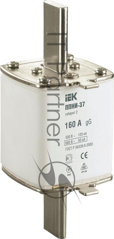 Вставка плавкая ППНИ-37 160А габарит 2 IEK DPP40-160