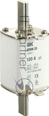 Вставка плавкая ППНИ-35 100А габарит 1 IEK DPP30-100