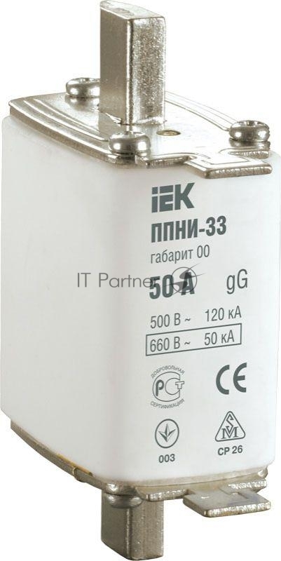 Вставка плавкая ППНИ-33 80А габарит 00 IEK DPP10-080