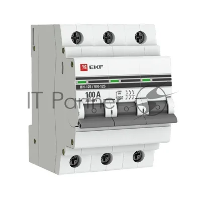 Выключатель нагрузки 3п 100А ВН-125 PROxima EKF SL125-3-100-pro