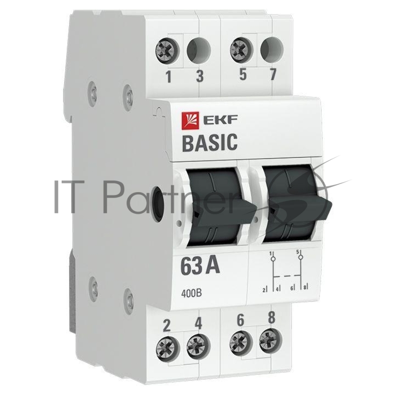 Переключатель трехпозиционный 2п 63А Basic EKF tps-2-63