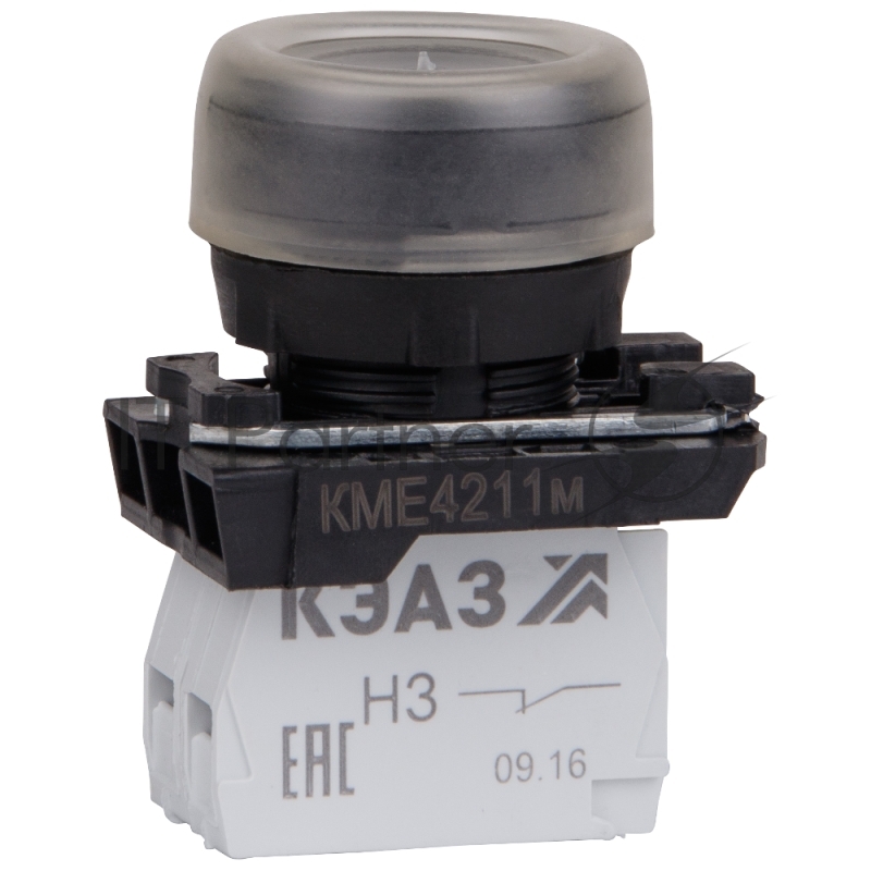 Кнопка КМЕ 4211м 1но+1нз цилиндр IP65 черный КЭАЗ 248243