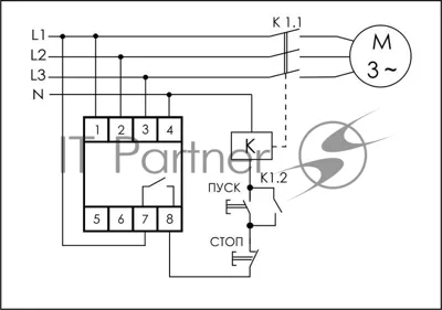 Реле контроля фаз CZF-B (3х400/230+N 8А 1перекл. IP20 монтаж на DIN-рейке) F&F EA04.001.002