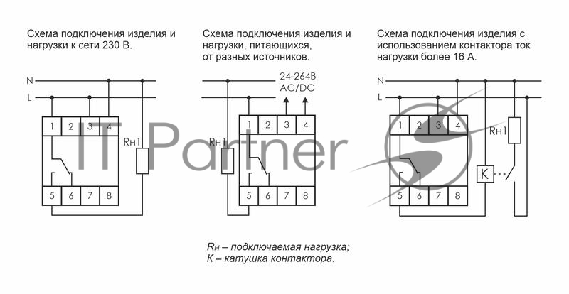 Реле времени PCZ-525 (1канал астрономическое 24-264В AC/DC 16А 1перекл. IP20 монтаж на DIN-рейке) F&F EA02.002.005