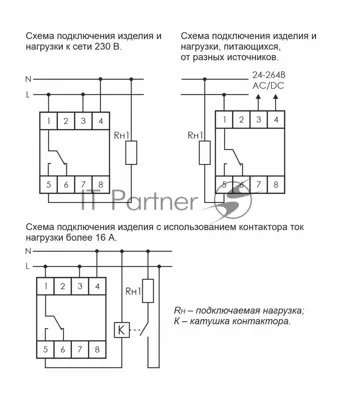 Реле времени PCZ-524 (24-264В AC/DC 16А 1перекл. контакт IP20) F&F EA02.002.004
