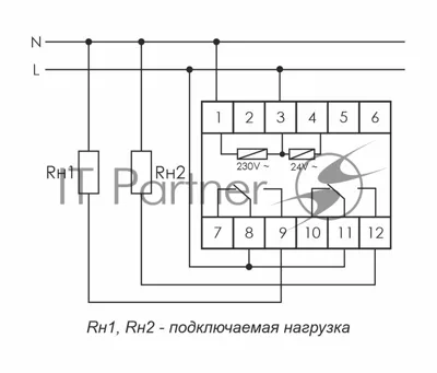 Реле времени PCU-510 (многофункц. 230В 2х8А 2перекл. IP20 монтаж на DIN-рейке) F&F EA02.001.009
