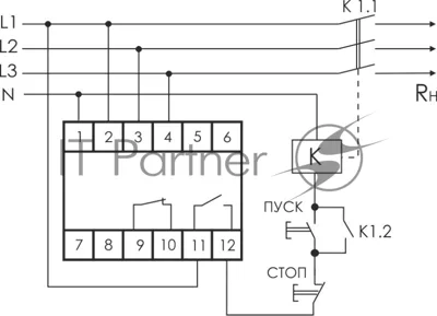 Реле напряжения CP-731 (трехфазный; микропроцессорный; контроль верхнего и нижнего значений напряжения; контроль ассиметрии; чередования фаз; монтаж на DIN-рейке 35мм 3х400/230+N 2х8А 1Z 1R IP20) F&F EA04.009.005