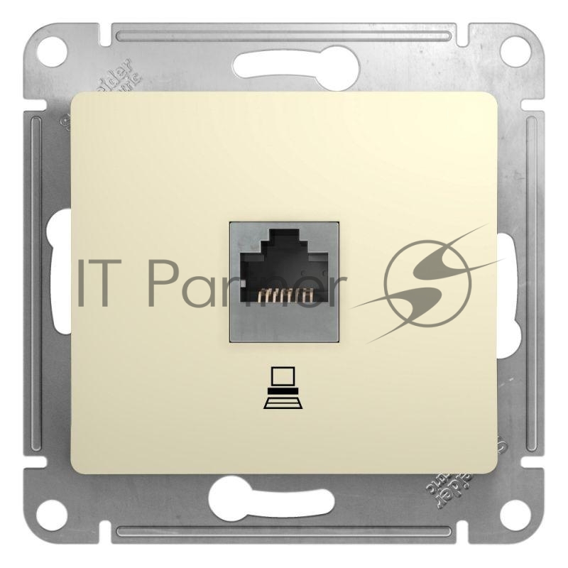 Механизм розетки комп. 1-м СП Glossa RJ45 беж. SchE GSL000281K