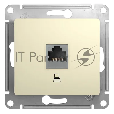Механизм розетки комп. 1-м СП Glossa RJ45 беж. SchE GSL000281K