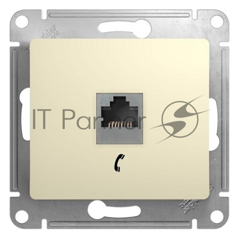 Механизм розетки телеф. 1-м СП Glossa RJ11 беж. SchE GSL000281T