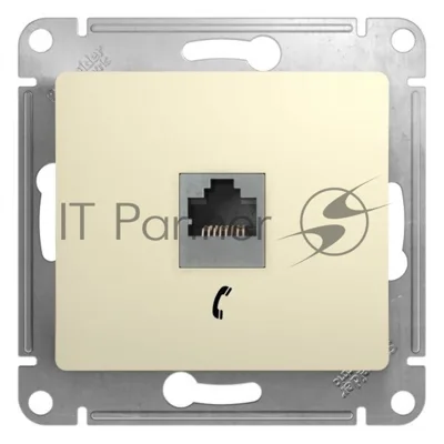 Механизм розетки телеф. 1-м СП Glossa RJ11 беж. SchE GSL000281T