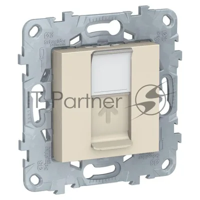 Механизм розетки компьютерная UNICA NEW RJ45 одиноч. кат.5е UTP беж. SchE NU541144