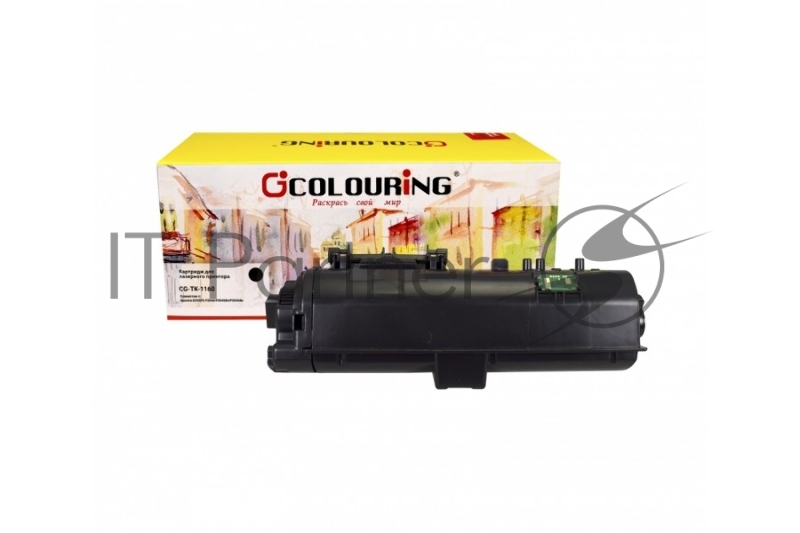 Картридж Colouring CG-TK-1160 черный (7200 стр.) для Kyocera Ecosys P2040dn/2040dw