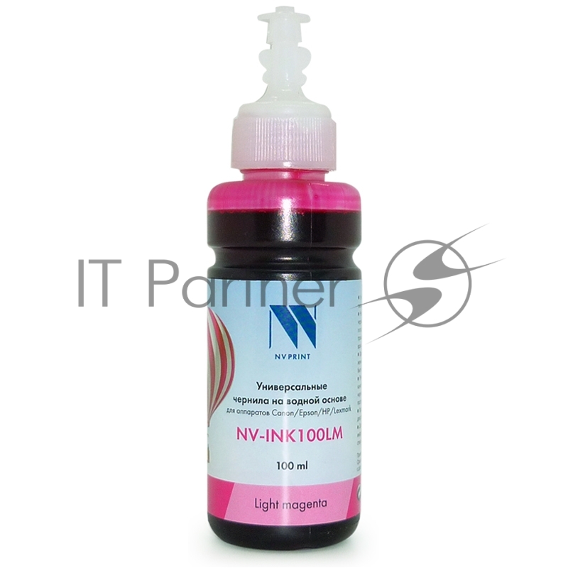 Чернила совместимые NVPrint NV-INK100U Light Magenta универсальные на водной основе для аппаратов Сanon/Epson/НР/Lexmark (100ml) (Китай)