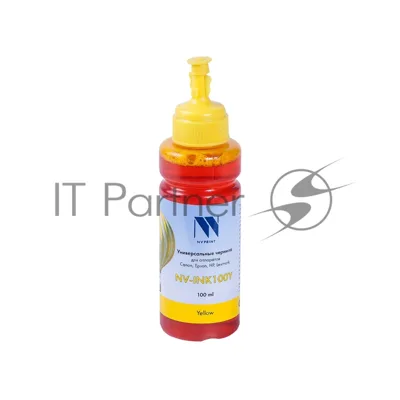 Чернила совместимые NVPrint NV-INK100U Yellow универсальные на водной основе для аппартов Сanon/Epson/НР/Lexmark (100 ml) (Китай)