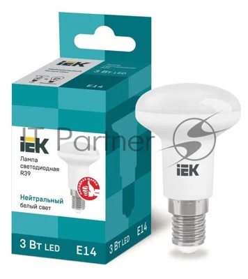 Лампа светодиодная IEK LLE-R39-3-230-40-E14 ECO R39 3Вт 4000К белый E14 270лм 230-240В