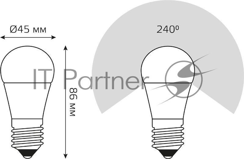 Лампа светодиодная LED Gauss Globe-dim E27 7Вт 3000К диммируемая