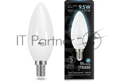 Лампа светодиодная LED Gauss Candle E14 9.5Вт 4100К