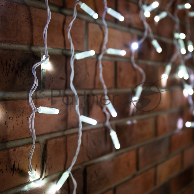 Гирлянда Neon-night Айсикл "ПЛЕЙ ЛАЙТ" 0.6х2.4м 88 LED 5.5Вт 230В IP44 бел.; бел. провод