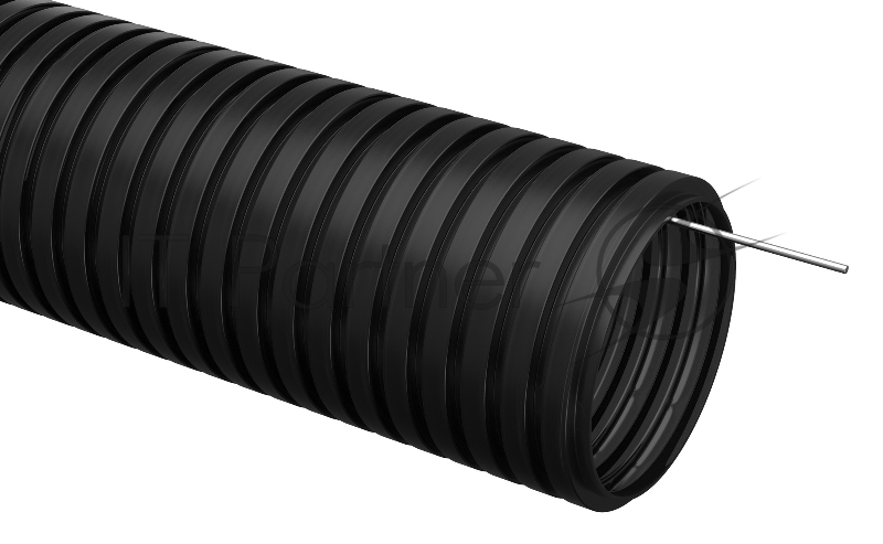 Труба гофрированная ПНД d2 0мм с зондом черный (уп. 25 м) IEK CTG20-20-K02-025-1