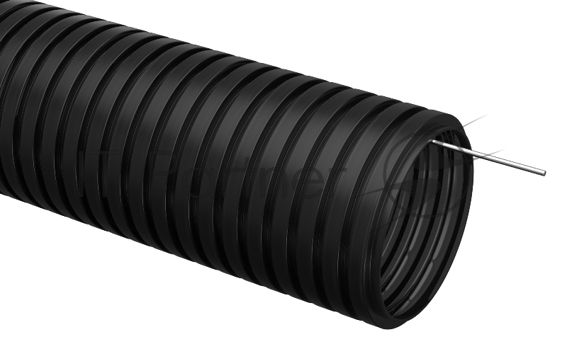 Труба гофрированная ПНД d16 мм с зондом черный (уп. 25 м) IEK CTG20-16-K02-025-1