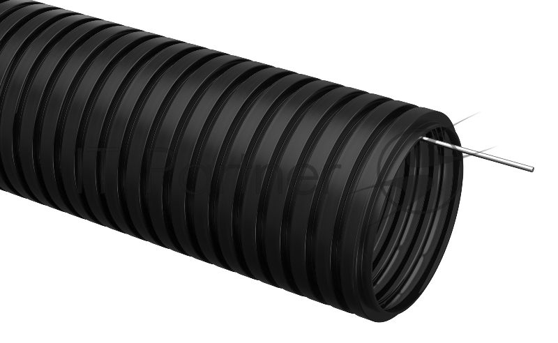 Труба гофрированная ПНД d32 мм с зондом черный (уп. 25 м) IEK CTG20-32-K02-025-1