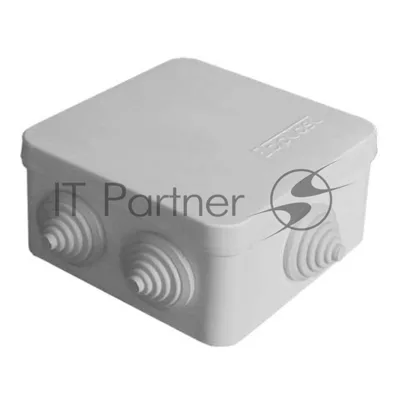 Коробка распределительная ОП 84х84х45 7 выходов 3 гермоввода IP54 крышка защелкивающаяся сер. Epplast 120072