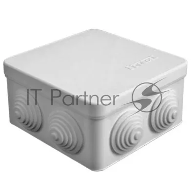 Коробка распределительная ОП 105х105х56 7 выходов 4 гермоввода IP54 крышка защелкивающаяся сер. Epplast 100012