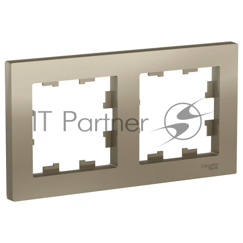 Рамка 2-м AtlasDesign универс. шампань SchE ATN000502