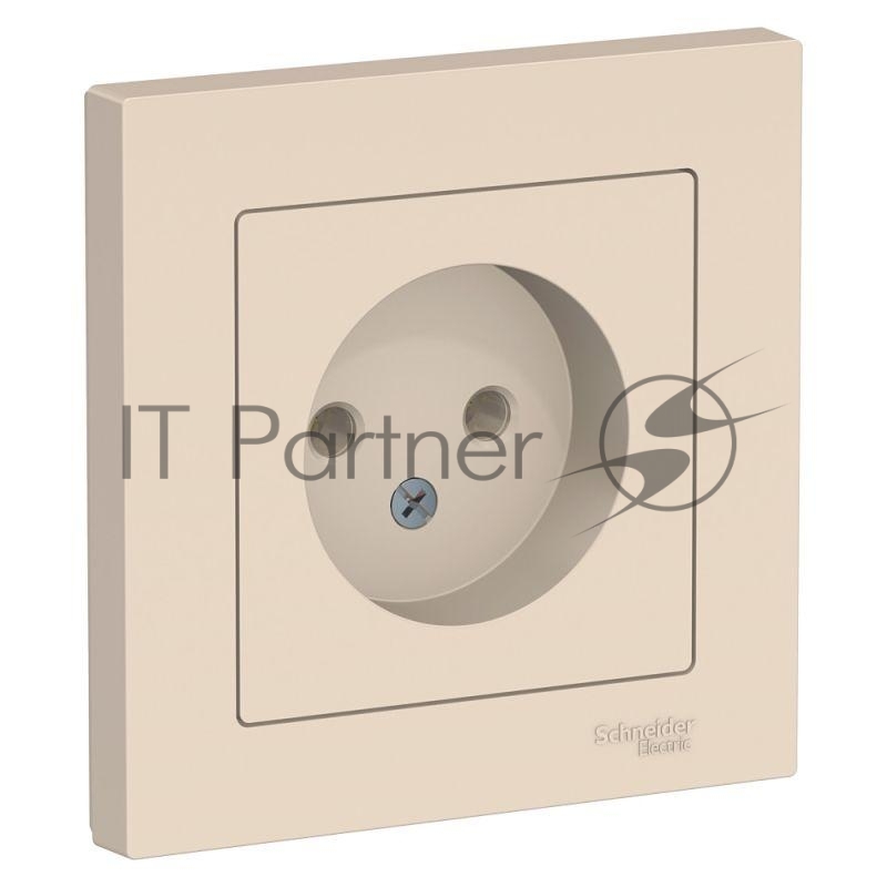 Розетка AtlasDesign без заземл. 16А в сборе беж. SchE ATN000240