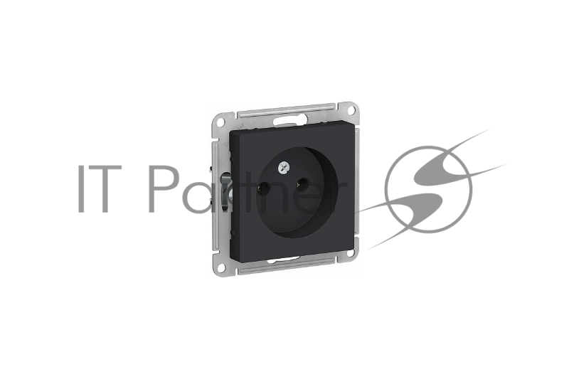 Механизм розетки 1-м СП AtlasDesign без заземл. 16А карбон SchE ATN001041