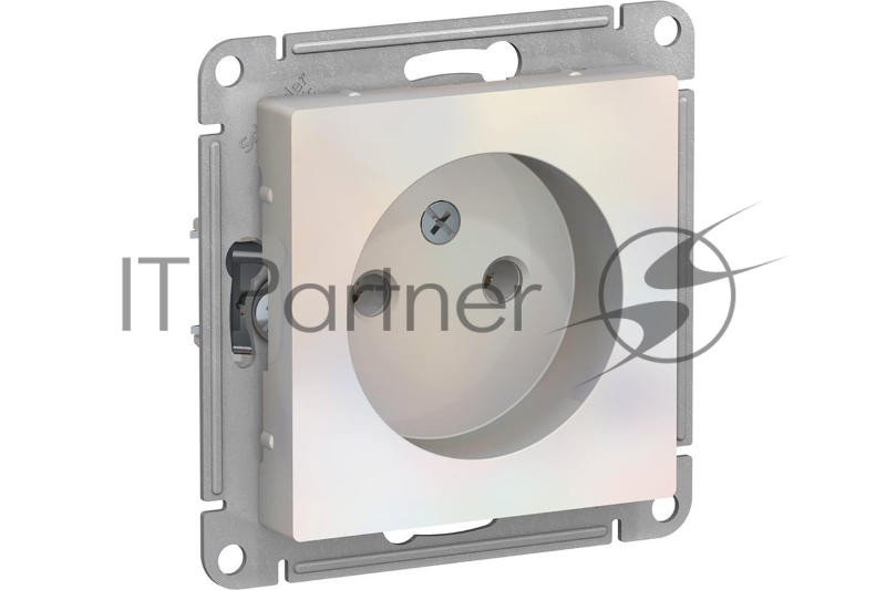 Механизм розетки 1-м СП AtlasDesign без заземл. 16А жемчуг SchE ATN000441