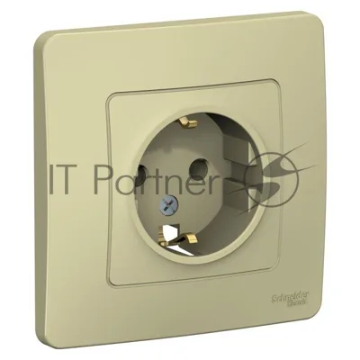 Розетка СП Blanca 16А 250В без шторок с заземл. беж. SchE BLNRS001017