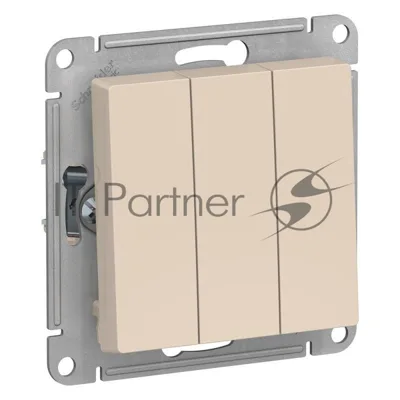 Механизм выключателя 3-кл. AtlasDesign (сх.1+1+1) 10АХ беж. SchE ATN000231