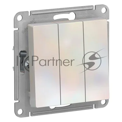 Механизм выключателя 3-кл. AtlasDesign (сх.1+1+1) 10АХ жемчуг SchE ATN000431
