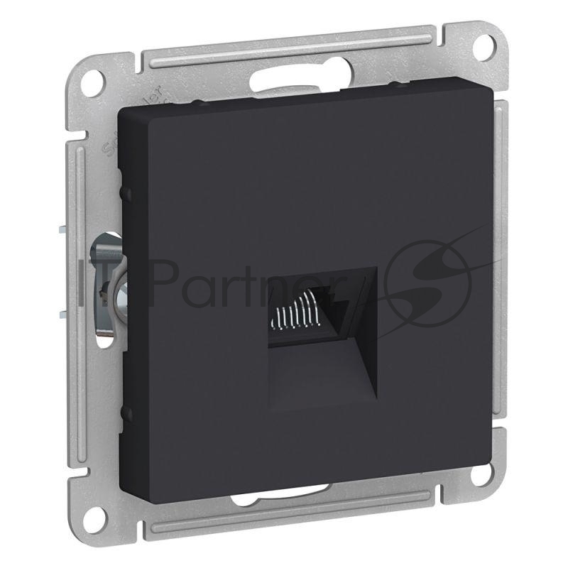 Механизм розетки компьютерной AtlasDesign RJ45 карбон SchE ATN001083