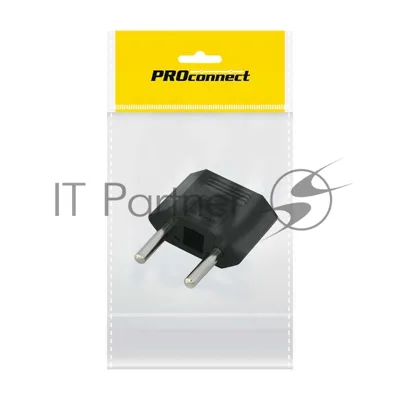Переходник сетевой PROconnect плоский "Тефаль" черный (инд. упак.)