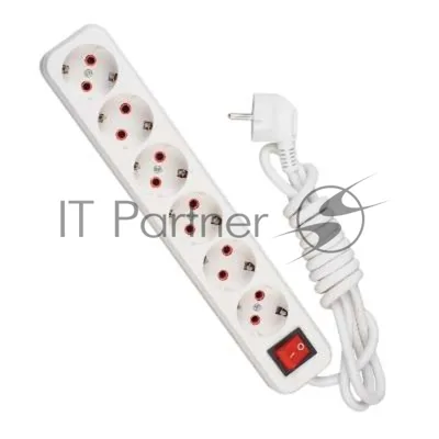 Удлинитель 6х3 м с заземл. 16А IP20 с выкл. Lezard 720-0603-602